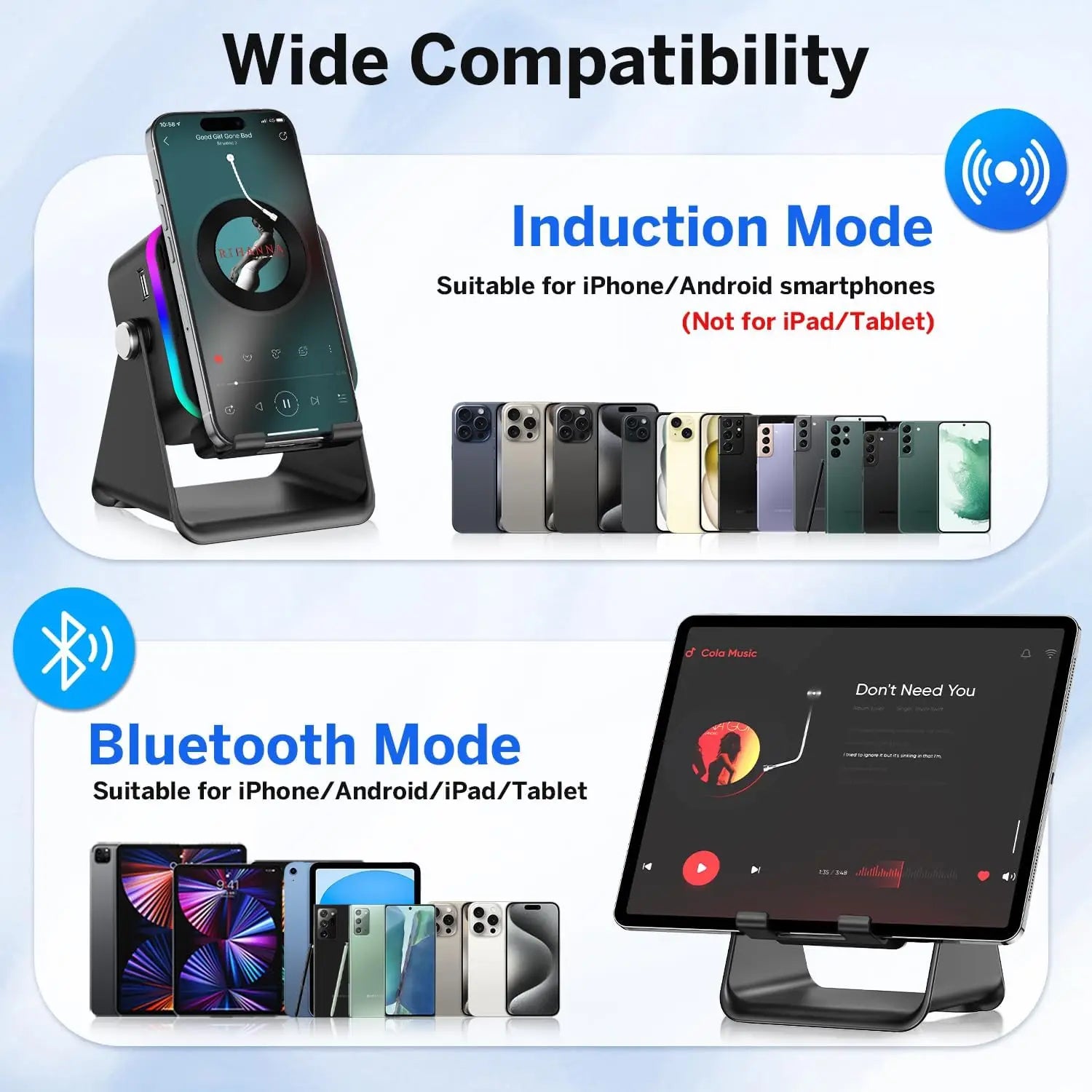 5-in-1 Wireless Induction Speaker Bluetooth